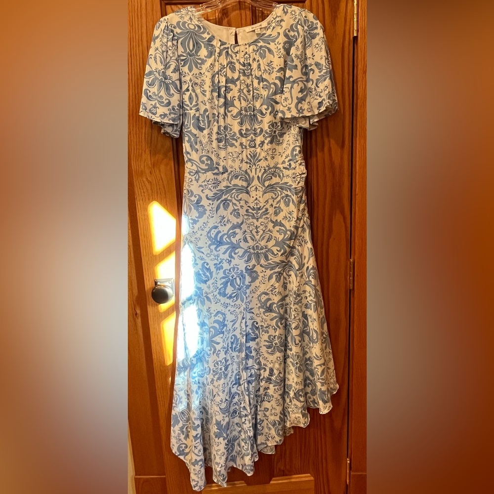 Zoe and Claire Blue and White Floral Dress